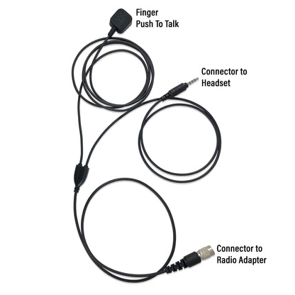 In-Helmet & Push To Talk Kit - Quick Disconnect (Hirose): Harris: XL-150/P, XG-100/P, XL-185/P/Pi, XL-200/P/Pi, XL-400