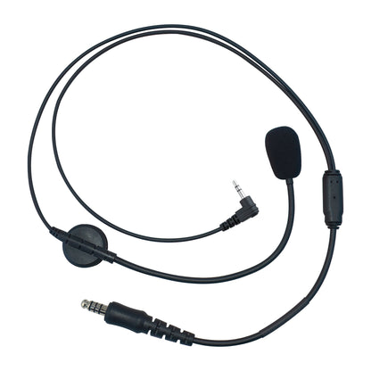 Boom Mic Kit w/ Ear Pro Input Cable & Nexus Connector - NATO Wired(Low Impedance), for Hearing Protection(Ear Pro) Headsets
