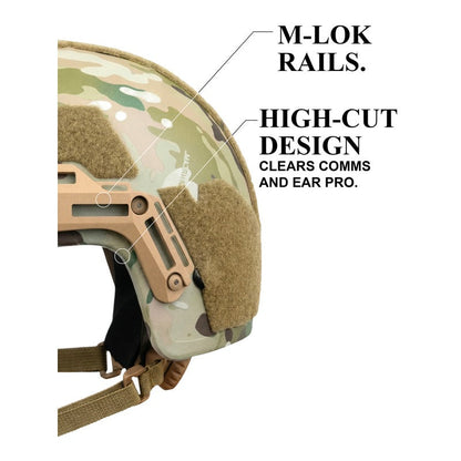 ATE® GEN2 Ballistic Helmet | NIJ IIIA High-Cut – Hard Head Veterans