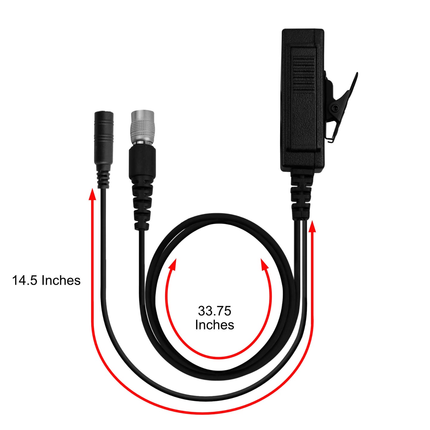 Patrol Mic & Invisible Series Tubeless Earpiece Complete Tactical Kit w/ Quick Disconnect (Hirose) - EF Johnson VP5000 VP6000 VP8000 Series