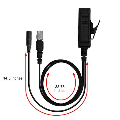 Patrol Mic & Invisible Series Tubeless Earpiece Complete Tactical Kit w/ Quick Disconnect (Hirose) - Sonim XP5, XP5plus, XP5s, XP8, XP10, SoftBank