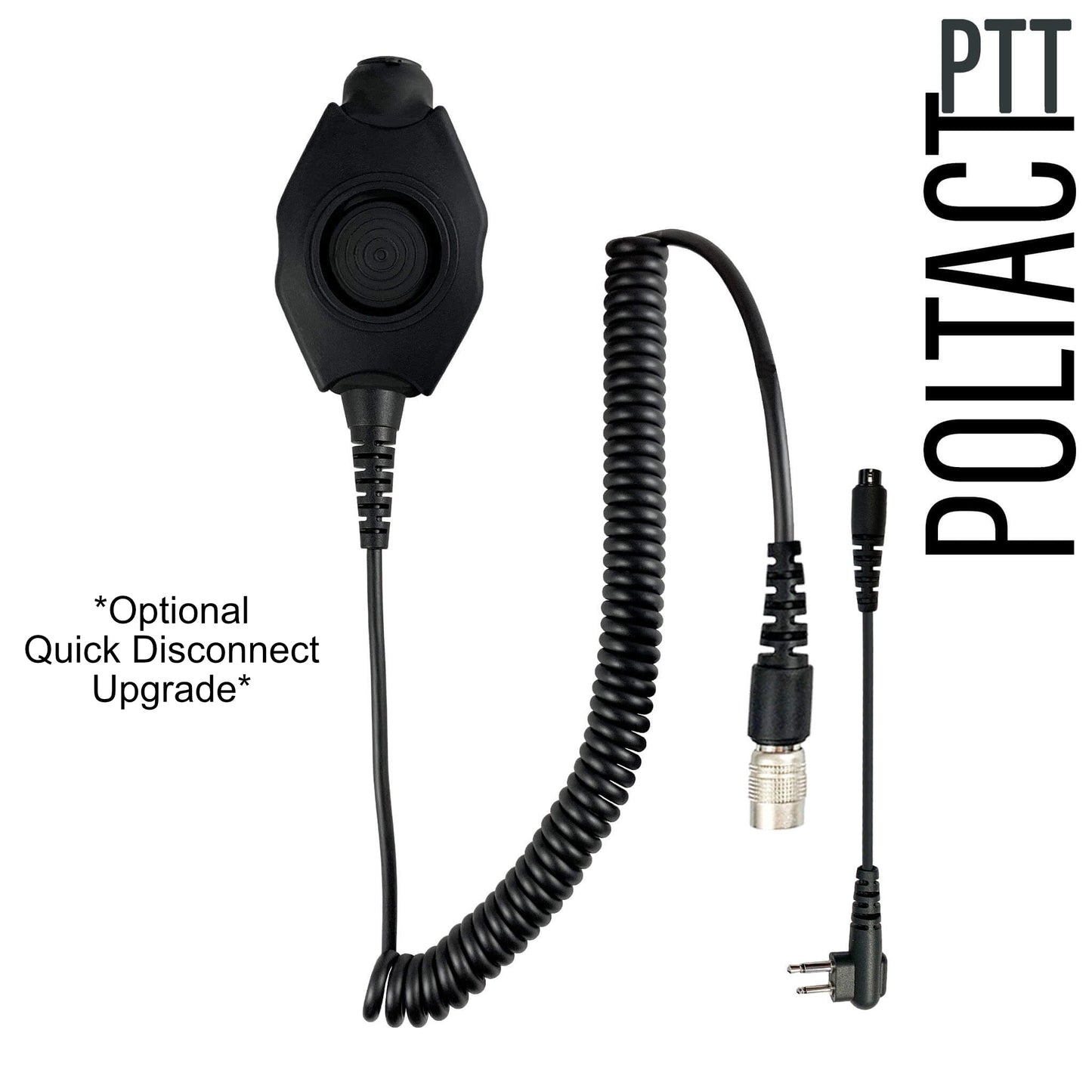 PolTact V2 Tactical Comms Helmet Headset w/ Active Hearing Protection - 2 Pin Motorola HYT Tekk BearCom Blackbox & More