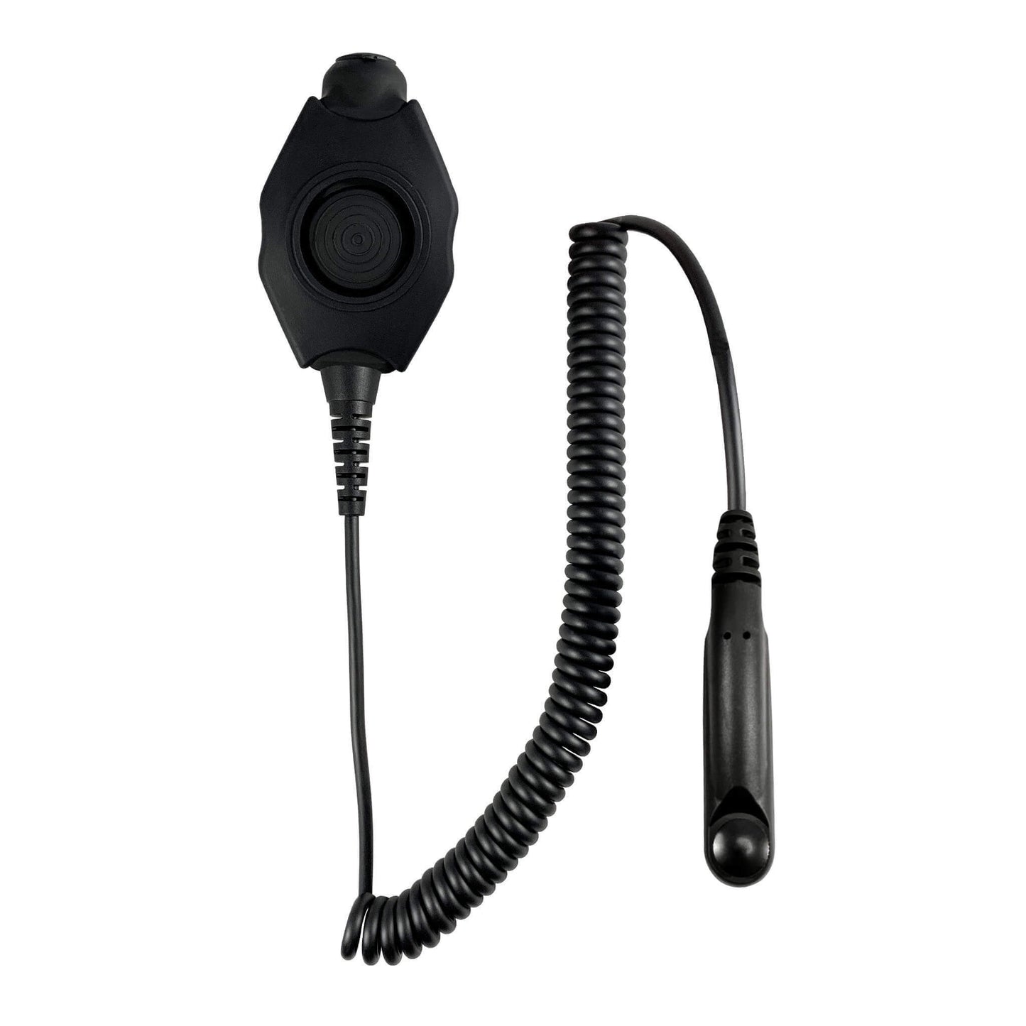 Tactical Radio Adapter/PTT for Headset: US/Civilian/"Peltor" Wiring, Select ComTac III, XPI Models & Select Helicopter Headsets - Relm/BK Radio Complete KNG & KNG2 Series