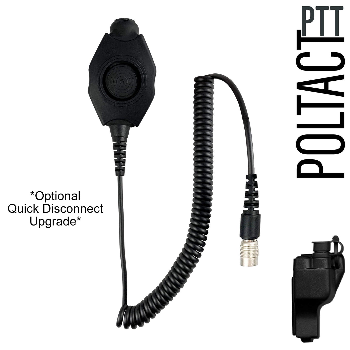 PolTact V2 Tactical Comms Helmet Headset w/ Active Hearing Protection - Motorola: XTS Series, HT/JT1000, MT/MTS2000, MTX838/900/8000/9000, PR1500 & More