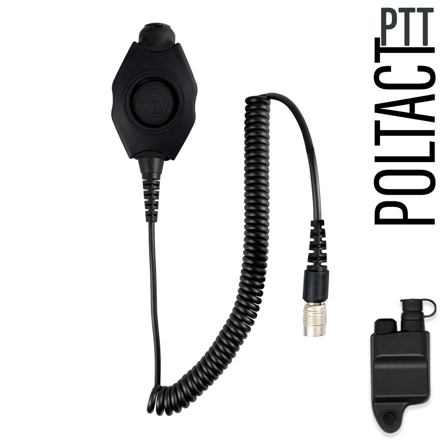 Tactical Mic / Earpiece / Tactical PTT Adapter Kit With Quick Disconnect (Hirose) Connector - Harris & M/A-Com 700P/Pi, 710P, P5100 / P7100 / P7200 Series & More