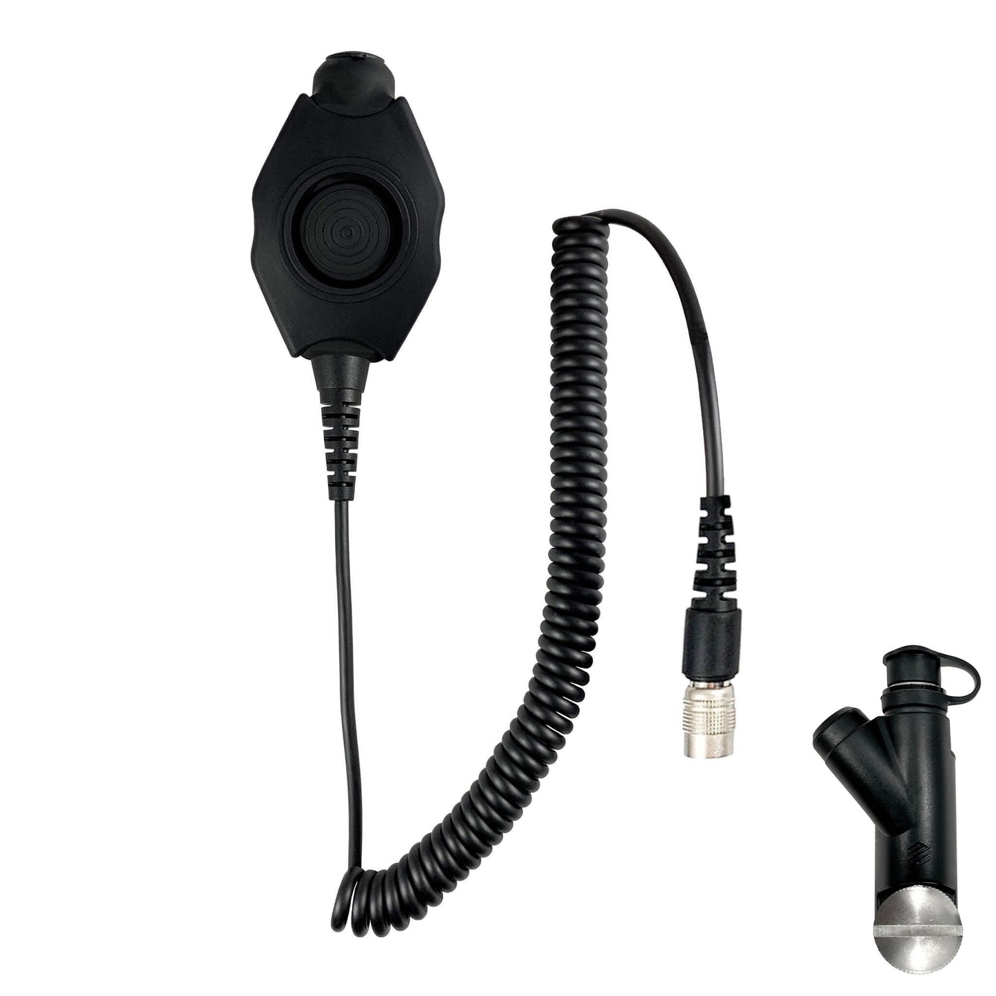 PolTact V1 Tactical Comms Headset w/ Active Hearing Protection & Quick Disconnect (Hirose) Adapter - Harris: XL-150/P, XG-100/P, XL-185/P/Pi, XL-200/P/Pi, XL-400