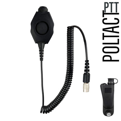 Tactical Radio Adapter/PTT for Headset w/ Quick Disconnect(Hirose): NATO/Military Wiring, Gentex, Ops-Core, OTTO, 3M Peltor ComTac, XPI, Helicopter, & More - Maxon/Tecnet, RCA - PRODIGI Digital & More