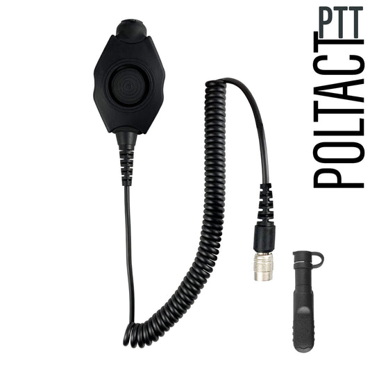 Tactical Radio Amplified PTT for Headset w/ Quick Disconnect(Hirose): NATO/Military Wiring, Gentex, Ops-Core, OTTO, 3M Peltor ComTac, XPI, MSA, Helicopter, & More - Motorola: R5, XPR3300e/XPR3500e, DP3441, DP3661, DP2400/e, DP2600/e, XiR P6600, & More