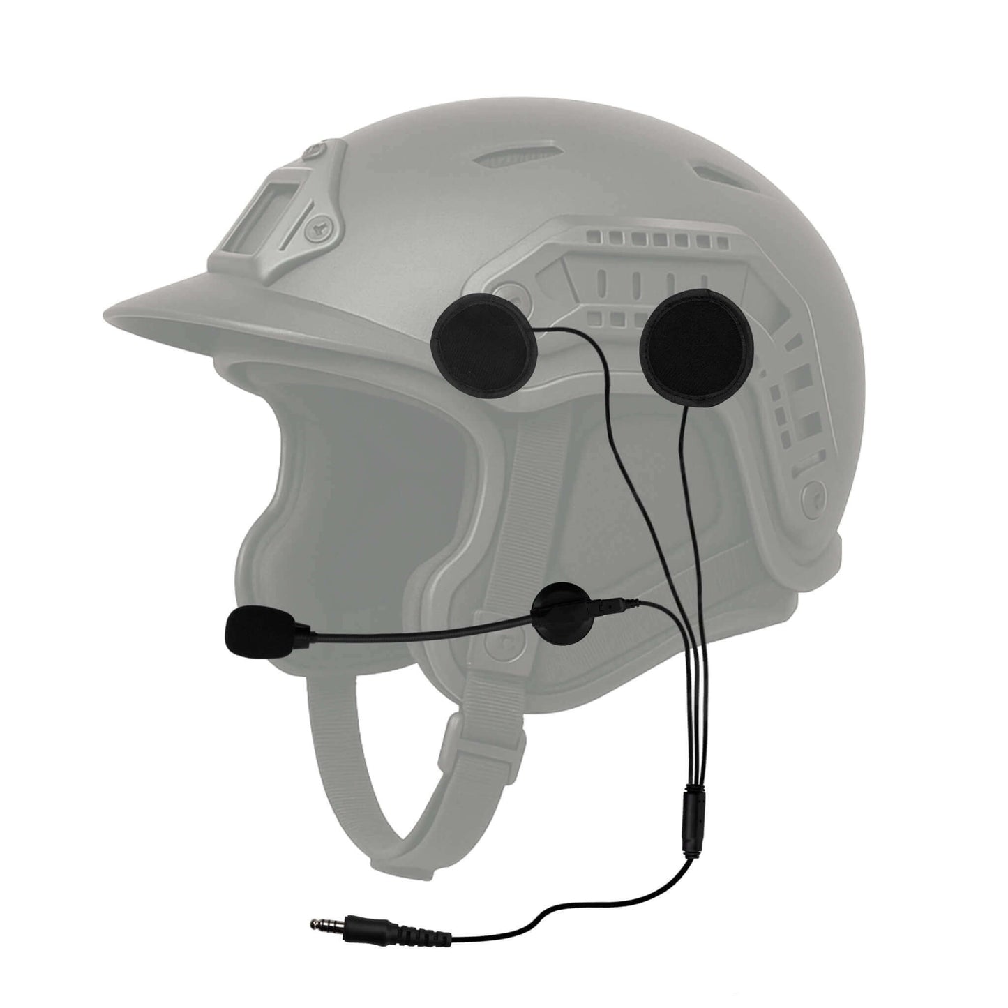 Tactical In Helmet & Push To Talk Kit - Quick Disconnect (Hirose): Harris & M/A-Com 700P/Pi, 710P, P5100 / P7100 / P7200 Series & More