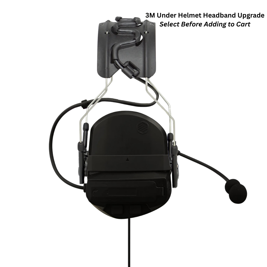 PolTact V2 Tactical Comms Helmet Headset w/ Active Hearing Protection & Quick Disconnect (Hirose) Adapter - Harris/Tait TP3000/7110/7100/8000/9000 Series
