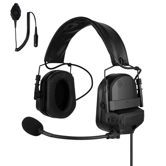 PolTact V2 Tactical Comms Helmet Headset w/ Active Hearing Protection - BaoFeng: UV9G, UV9R, UV9R Plus, UV9R Pro, BF-A58, BF-558, BF-N9, UV-XR, GT-3WP, BF-9700, UV-5S, BF-R760, UV-82WP