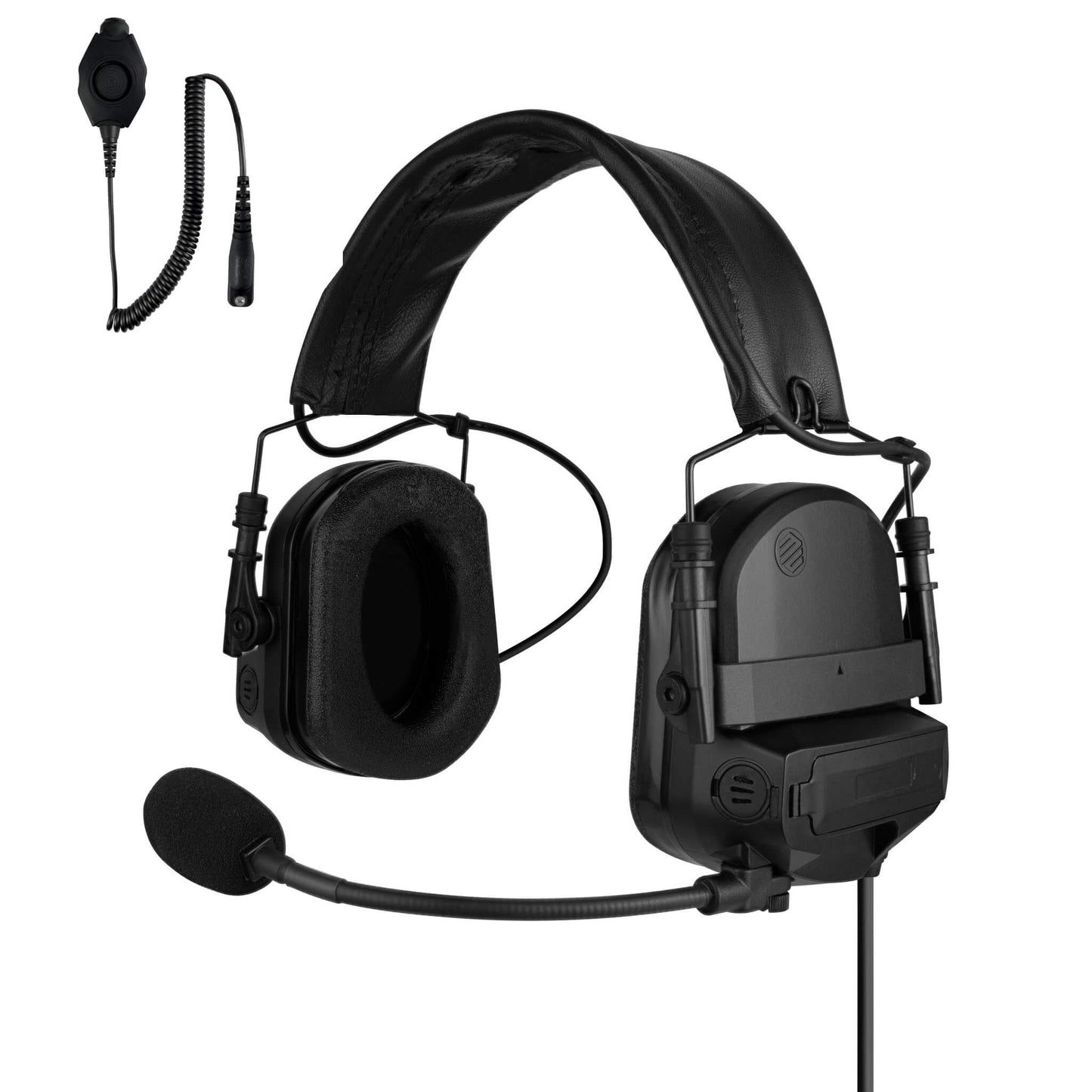 PolTact V2 Tactical Comms Helmet Headset w/ Active Hearing Protection - Motorola: APX (Apex) Series, XPR Series, SRX2200, & More