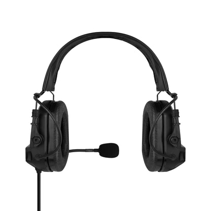 PolTact V2 Tactical Comms Helmet Headset w/ Active Hearing Protection - Harris/Thales/Tri- PRC, Falcon Series, MBITR Series, (NATO U229/U329 Connector)