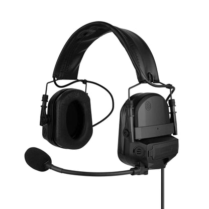 PolTact V2 Tactical Comms Helmet Headset w/ Active Hearing Protection & Quick Disconnect (Hirose) Adapter - Harris/Tait TP3000/7110/7100/8000/9000 Series