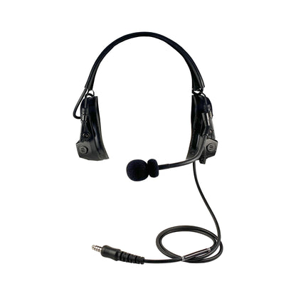 PolTact V1 Tactical Comms Headset w/ Active Hearing Protection & Quick Disconnect (Hirose) Adapter - All Kenwood Multi-Pin TK & NX Series