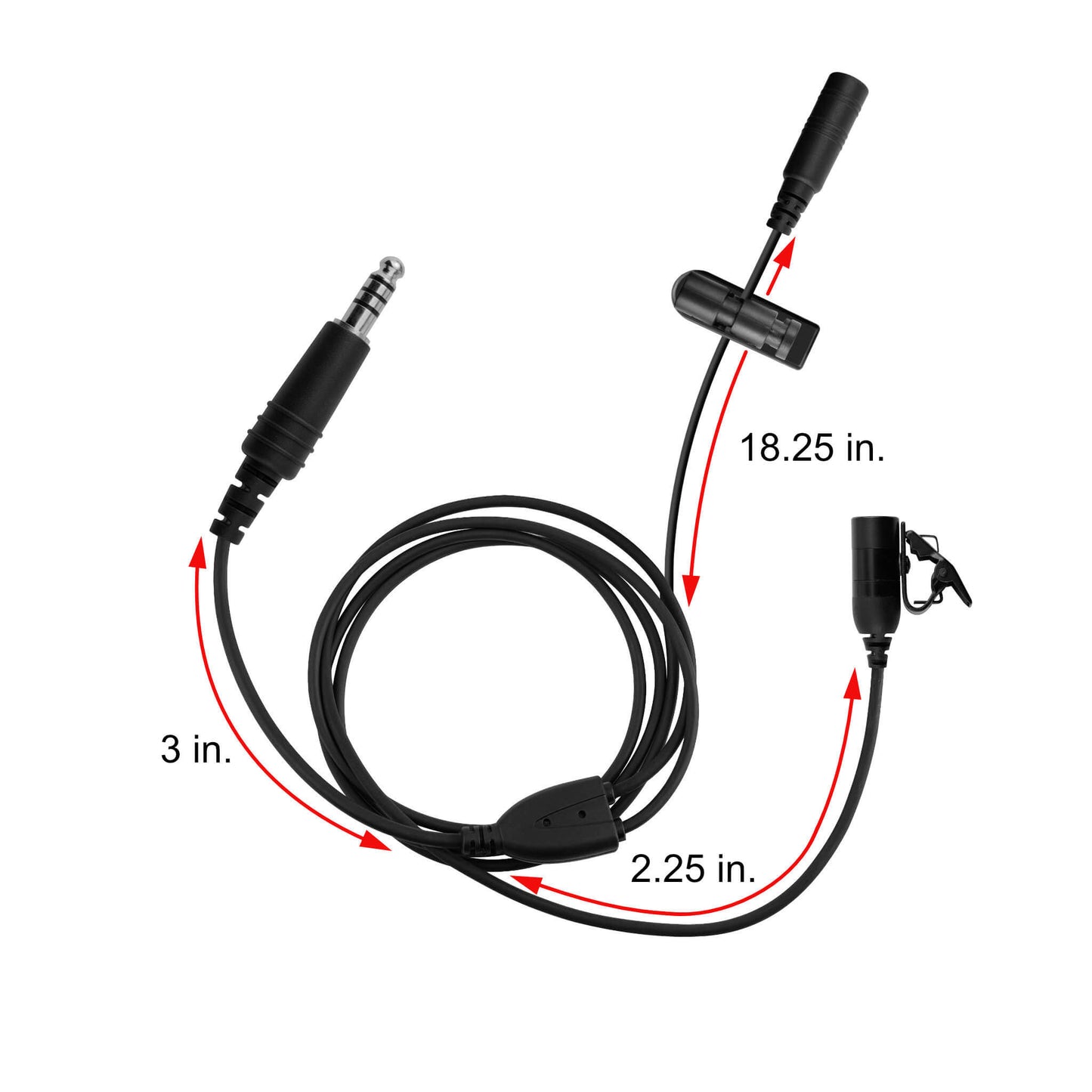 Tactical Mic / Dual Ear Invisible Tubeless Earpiece / TP-120/U174 Connector Kit - NATO Wired, No PTT Adapter