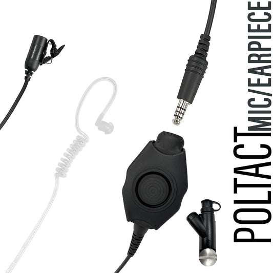 Tactical Mic / Earpiece / Tactical PTT Adapter Kit With Quick Disconnect (Hirose) Connector - Harris: XL-150/P, XG-100/P, XL-185/P/Pi, XL-200/P/Pi, XL-400