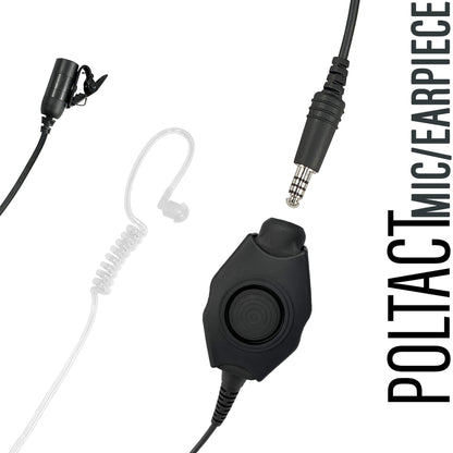 Tactical Mic / Earpiece / Tactical PTT Adapter Kit - Harris, Thales, Tri, PRC, Falcon Series, MBITR Series, (NATO U229/U329 Connector)