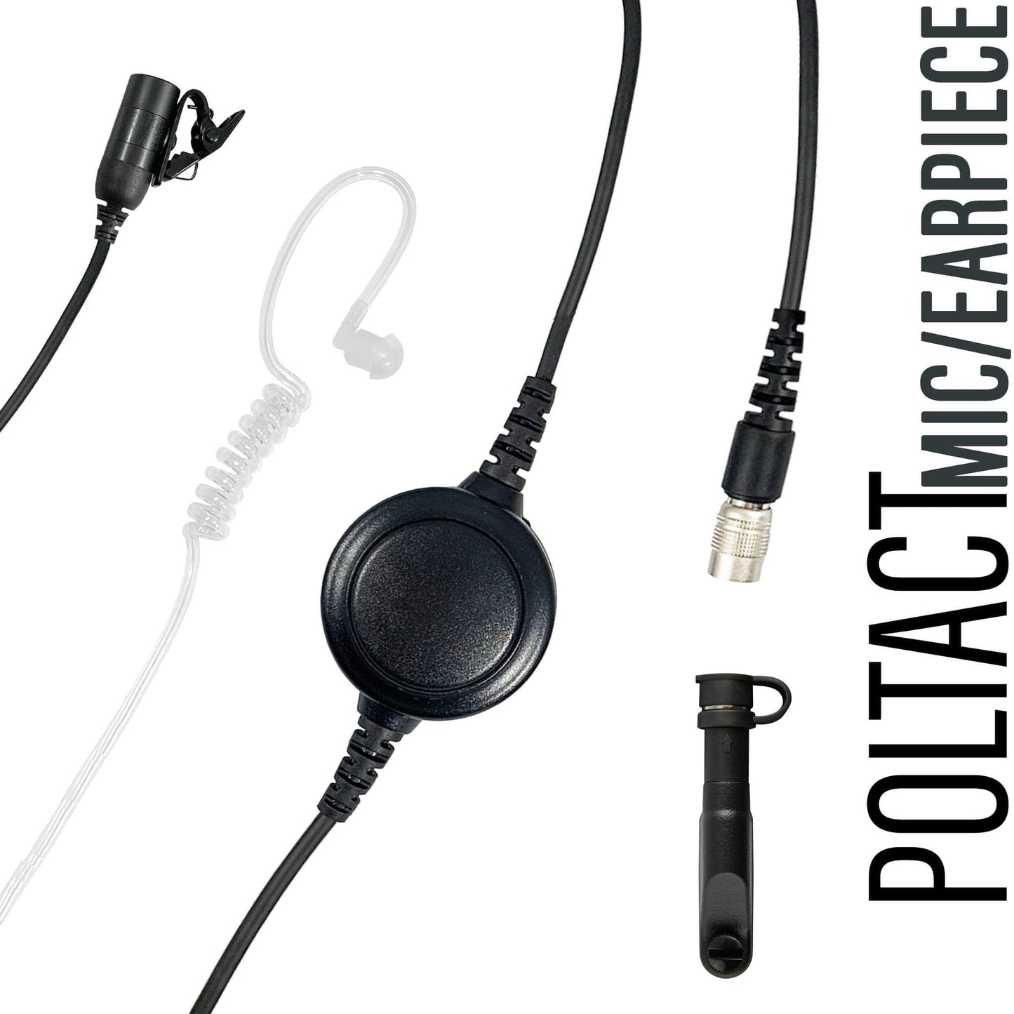 Tactical Mic / Earpiece / PTT Kit With Quick Disconnect (Hirose) Connector - Harris/Tait TP3000/7110/7100/8000/9000 Series