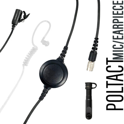 Tactical Mic / Earpiece / PTT Kit With Quick Disconnect (Hirose) Connector - Harris/Tait TP3000/7110/7100/8000/9000 Series