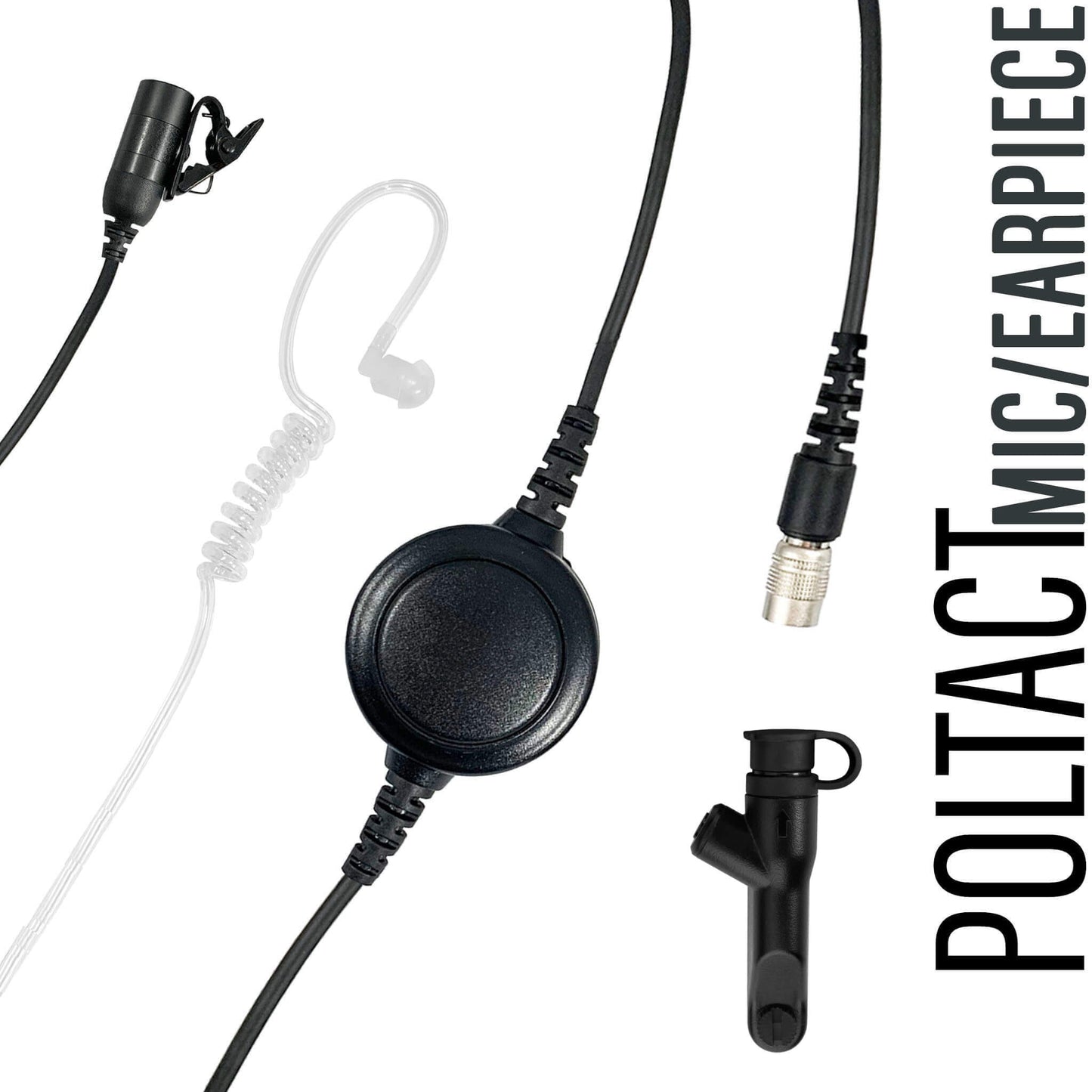 Tactical Mic / Earpiece / PTT Kit With Quick Disconnect (Hirose) Connector - Harris/Tait TP3000/7110/7100/8000/9000 Series