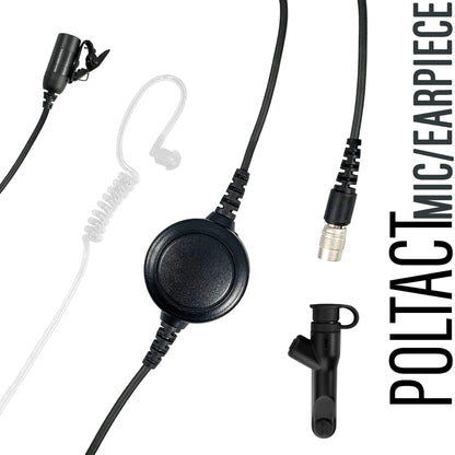 Tactical Mic / Earpiece / PTT Kit With Quick Disconnect (Hirose) Connector - Harris/Tait TP3000/7110/7100/8000/9000 Series