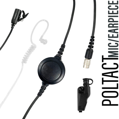 Tactical Mic / Earpiece / PTT Kit With Quick Disconnect (Hirose) Connector - EF Johnson VP5000 VP6000 VP8000 Series