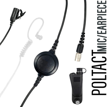 Tactical Mic / Earpiece / PTT Kit With Quick Disconnect (Hirose) Connector - Motorola: APX (Apex) Series, XPR Series, SRX2200, & More