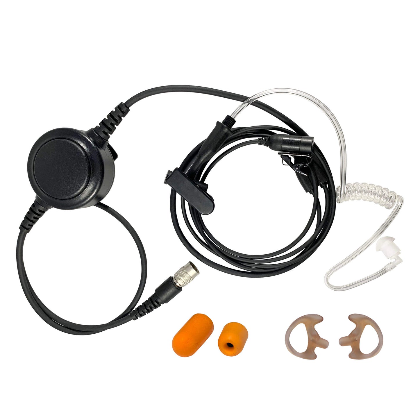 Tactical Mic / Earpiece / PTT Kit With Quick Disconnect (Hirose) Connector - EF Johnson VP5000 VP6000 VP8000 Series