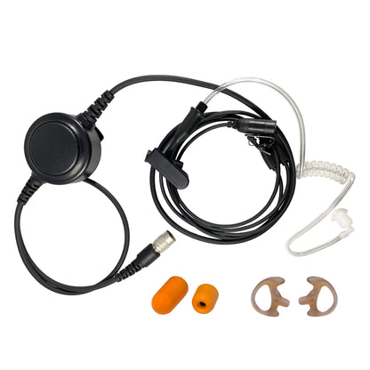 Tactical Mic / Earpiece / PTT Kit With Quick Disconnect (Hirose) Connector - EF Johnson VP5000 VP6000 VP8000 Series