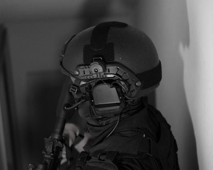PolTact V1 Tactical Comms Headset w/ Active Hearing Protection - Harris/Thales/Tri- PRC, Falcon Series, MBITR Series, (NATO U229/U329 Connector)