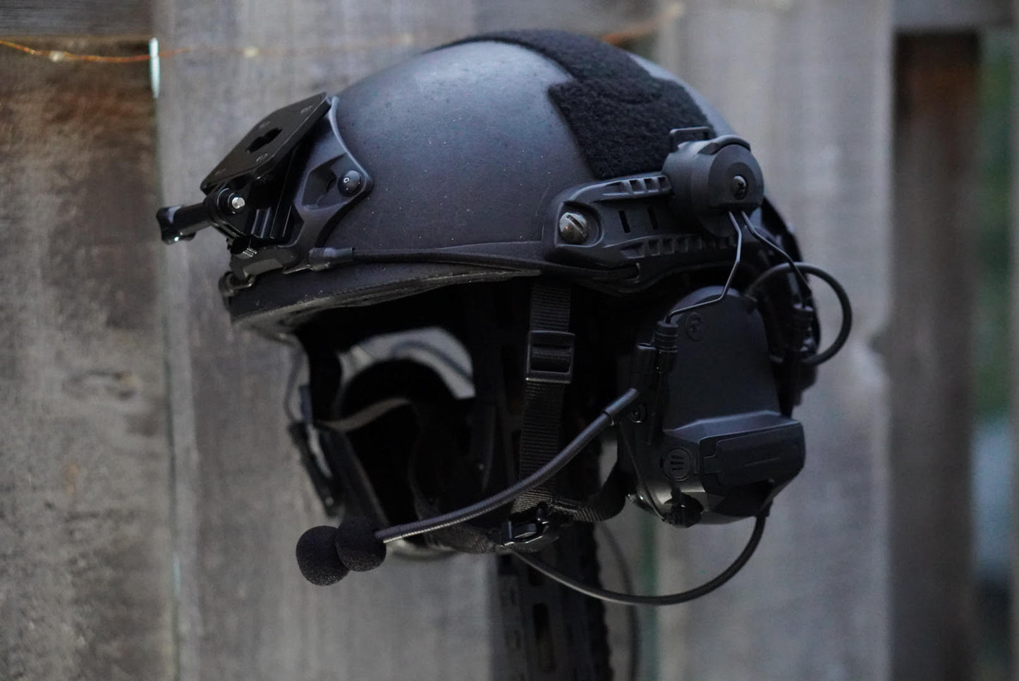 PolTact V1 Tactical Comms Headset w/ Active Hearing Protection & Quick Disconnect (Hirose) Adapter - Harris & M/A-Com 700P/Pi, 710P, P5100 / P7100 / P7200 Series & More