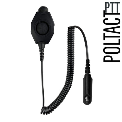 PolTact V2 Tactical Comms Helmet Headset w/ Active Hearing Protection - Motorola: HT750/1250/1550, MTX850/950/960/8250/9250, PR860 & More