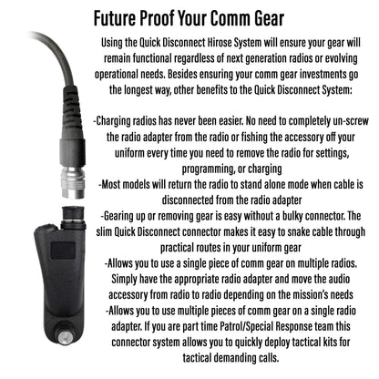 Tactical Radio Amplified Connector Cable & Push To Talk Adapter for Headset: NATO/Military Wiring, Gentex, Ops-Core, OTTO, TEA, David Clark, MSA, Military Helicopter - Motorola: APX (Apex) Series, XPR Series, SRX2200, & More
