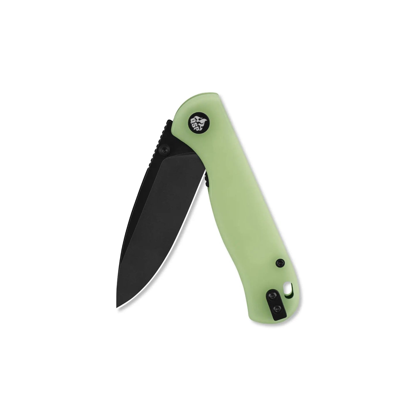 QSP Ferret Black Nitro V Glow in the Dark Resin Liner Lock Folding Knife
