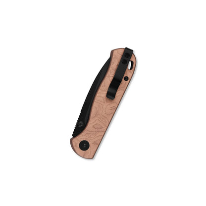 QSP Ferret Black Nitro V Copper Foil G10 Liner Lock Folding Knife