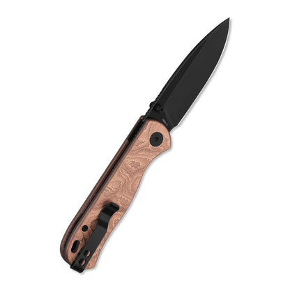 QSP Ferret Black Nitro V Copper Foil G10 Liner Lock Folding Knife