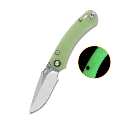QSP Coyote Stonewash Nitro V Glow in the Dark G10 Folding Knife