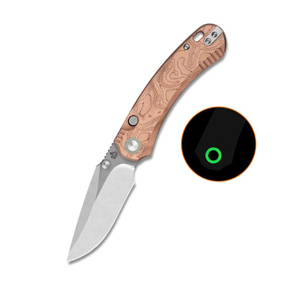 QSP Coyote Stonewash Nitro V Copper Foil G10 Folding Knife