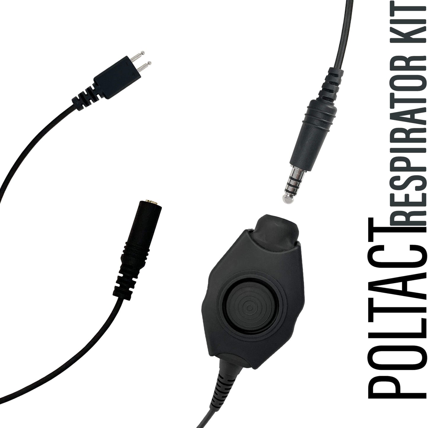 Respirator Mask PTT Kit- Harris, Thales, Tri, PRC, Falcon Series, MBITR Series, (U229/U329 Connector)