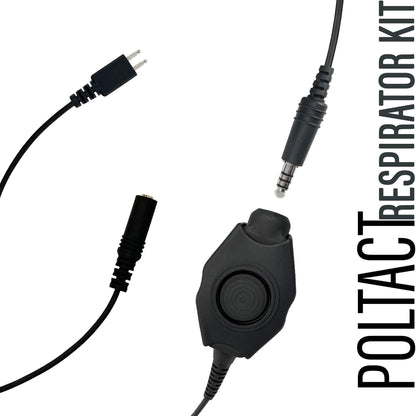 Respirator Mask PTT Kit- Harris, Thales, Tri, PRC, Falcon Series, MBITR Series, (U229/U329 Connector)