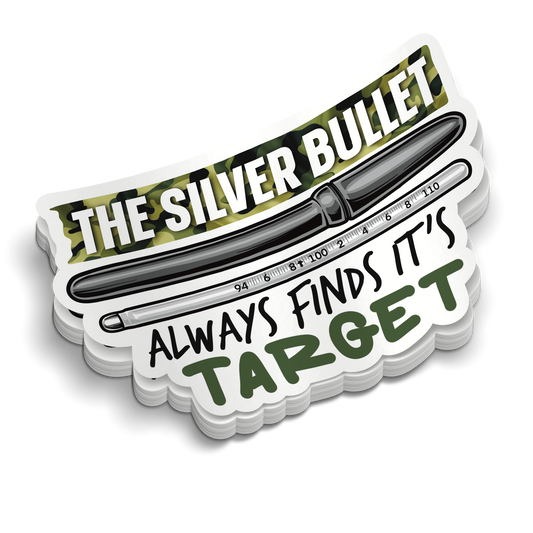 Silver Bullet | Funny Military Stickers | Perfect for Tumblers