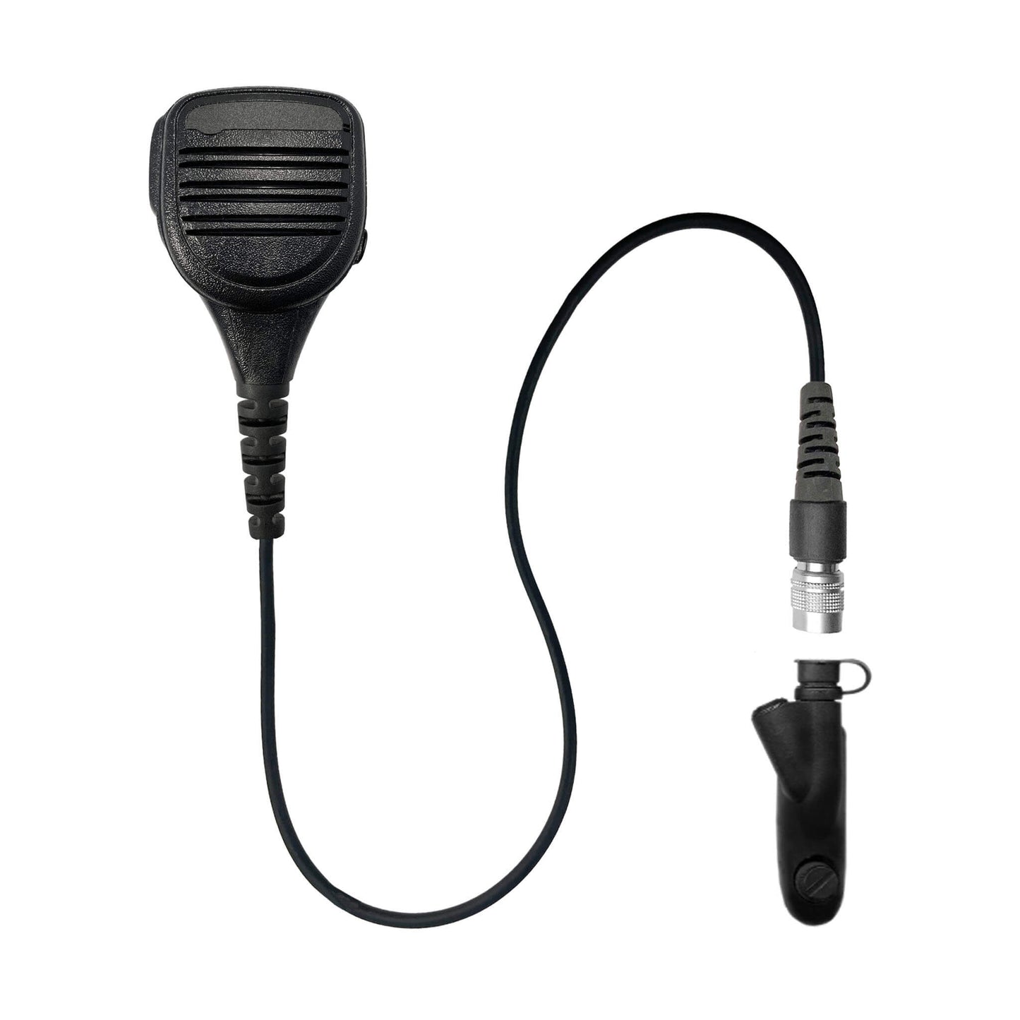 Straight Cable Loud Speaker Hand Mic w/ Quick Disconnect (Hirose) Connector - Motorola: HT750/1250/1550, MTX850/950/960/8250/9250, PR860 & More