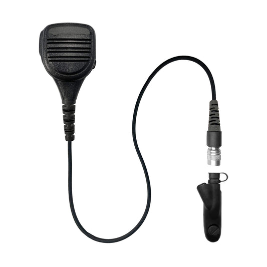 Straight Cable Loud Speaker Hand Mic w/ Quick Disconnect (Hirose) Connector - Motorola: HT750/1250/1550, MTX850/950/960/8250/9250, PR860 & More