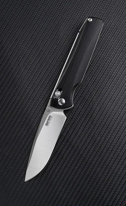 SRM 258L Black G10 Ambi Lock Folding Knife