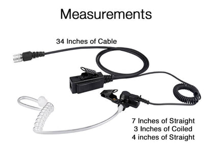 Velcro Mic & Earpiece Radio Kit w/ Quick Disconnect (Hirose) - Kenwood Multi-Pin TK & NX Series