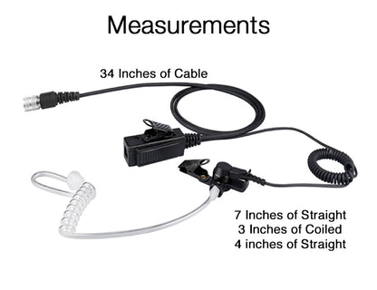 Mic & Earpiece Radio Kit - Quick Disconnect (Hirose) Harris(L3Harris) HDP150, HDP100 Momentum & More