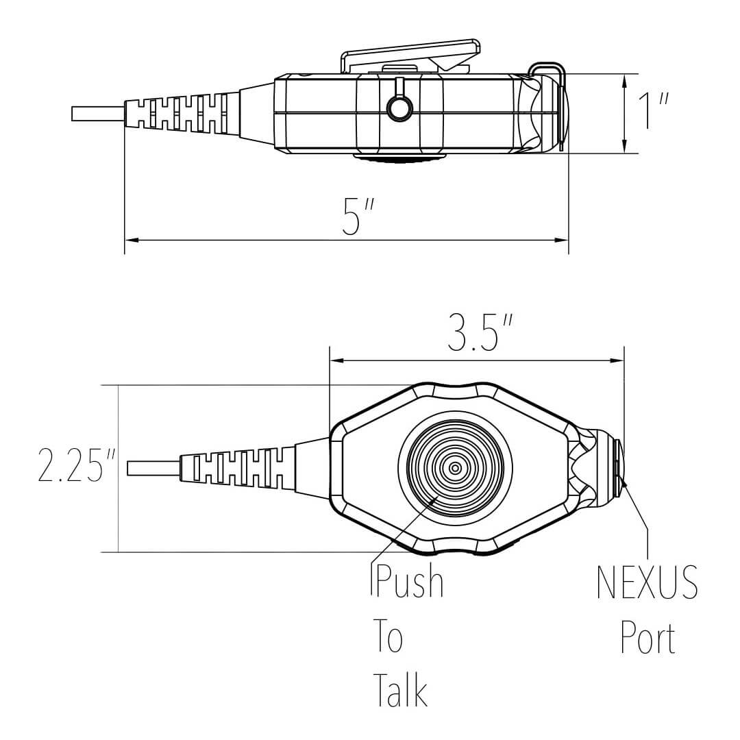 Tactical Radio Adapter/PTT for Headset: NATO/Military Wiring, Gentex, Ops-Core, OTTO, 3M Peltor ComTac, XPI, MSA, Helicopter, & More - Harris/Thales/Tri- PRC, Falcon Series, MBITR Series, (NATO U229/U329 Connector)