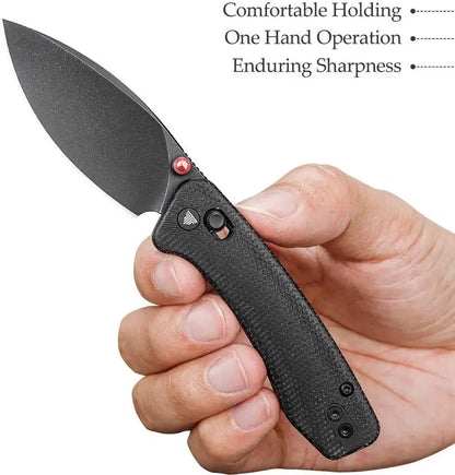 Trivisa Koala Small Black Bohler N690 Crossbar Lock Folding Knife