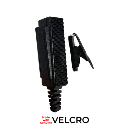 Velcro Tactical Braided Fiber Mic & Tube Earpiece Kit- Yaesu 2 Pin: FT-65, FT25, FT-4XR, FT-4VR
